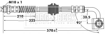BORG & BECK Bremžu šļūtene BBH7070